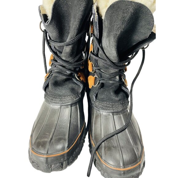 LaCrosse Insulated Snow Boots Black Suede Fiberglass Shank USA Women's Size 8 - Picture 7 of 12